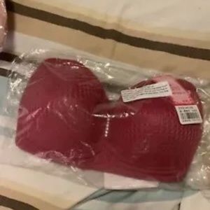 Burgundy bra